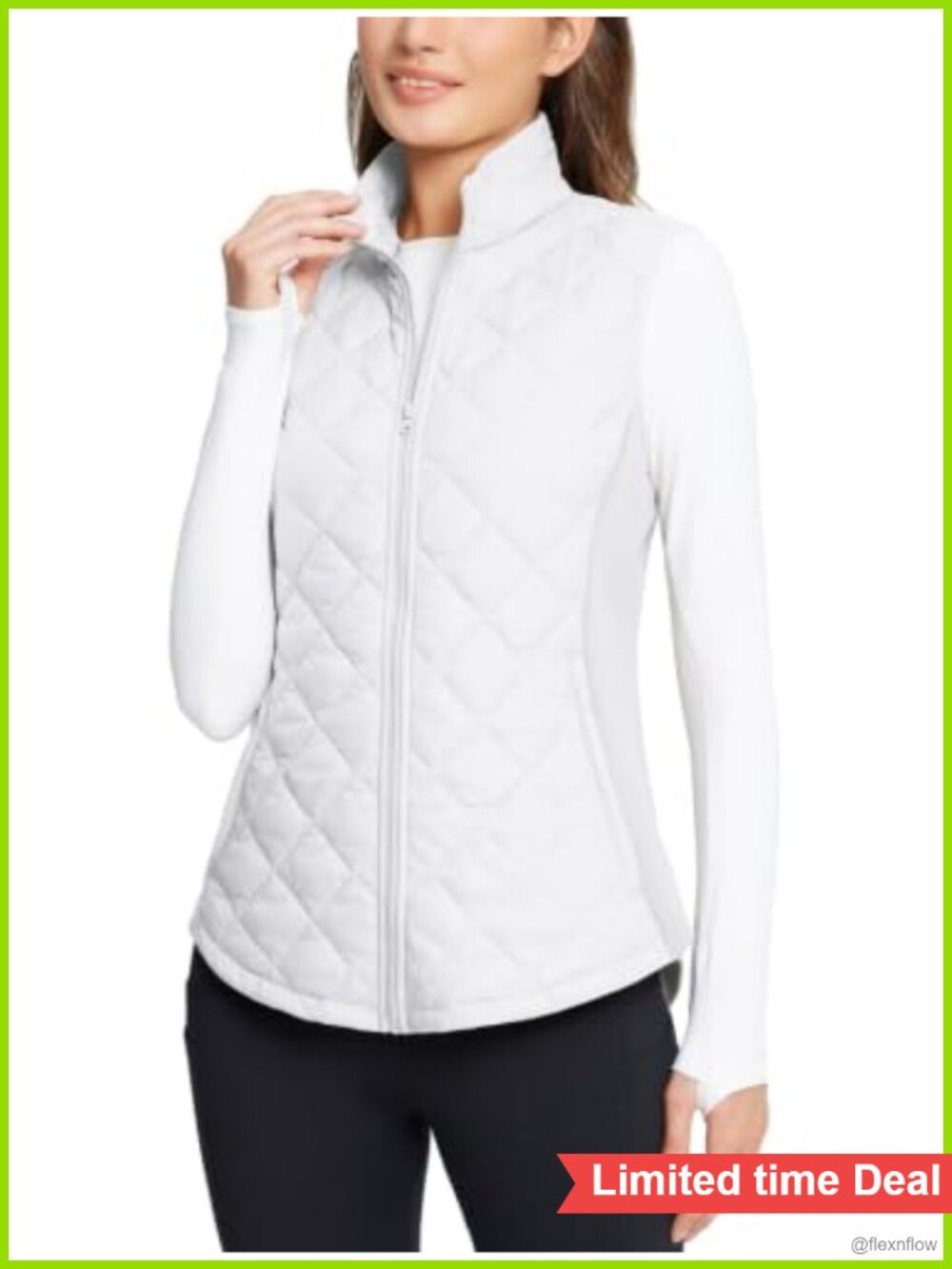 Lightweight Quilted Puffer Vest with Zipper Pockets